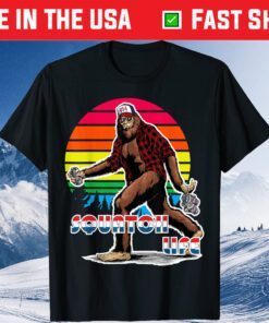 American Bigfoot 4th of July Sasquatch Hipster Patriotic Unisex T-Shirt