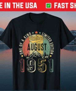 August 1951 Retro 70th Birthday 70 Years Classic T-Shirt