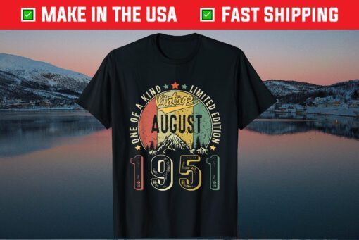 August 1951 Retro 70th Birthday 70 Years Classic T-Shirt