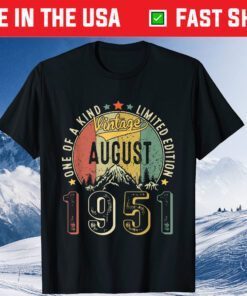 August 1951 Retro 70th Birthday 70 Years Classic T-Shirt