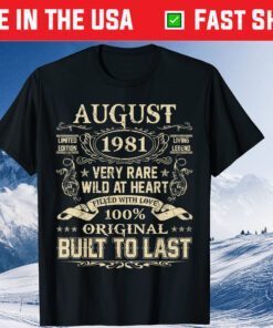 Vintage August 1971 50 Years Old 50th Birthday Unisex T-Shirt