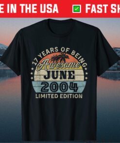 Awesome Since 2004 Retro 17th Birthday June Classic T-Shirt