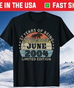 Awesome Since 2004 Retro 17th Birthday June Classic T-Shirt