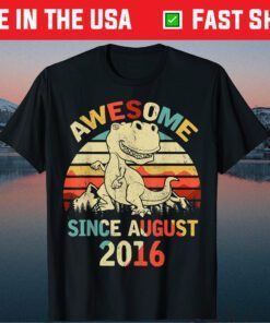 Awesome Since August Dinosaur Birthday Classic T-Shirt