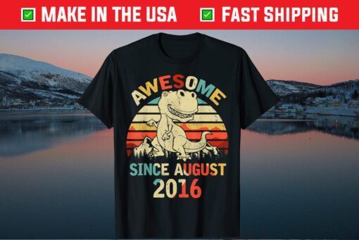 Awesome Since August Dinosaur Birthday Classic T-Shirt