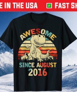 Awesome Since August Dinosaur Birthday Classic T-Shirt