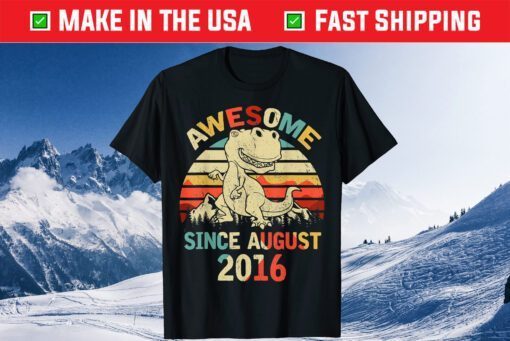 Awesome Since August Dinosaur Birthday Classic T-Shirt