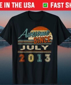 Awesome Since July 2013 8 Years 8th Quarantine Birthday Classic T-Shirt