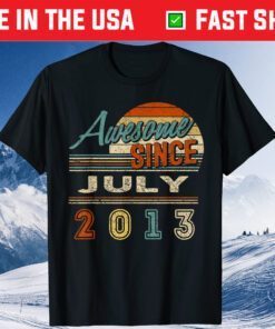 Awesome Since July 2013 8 Years 8th Quarantine Birthday Unisex T-Shirt