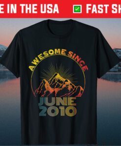 Awesome Since June 2010 11 Years Old 11th Birthday Classic T-Shirt