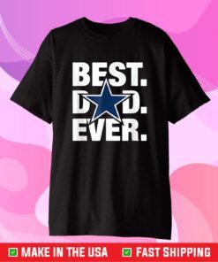 Best Dad Ever Star Football Love Father's Day US 2021 T-Shirt