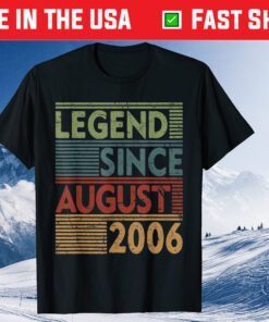 Born In August 2006 Tee Legend Classic T-Shirt