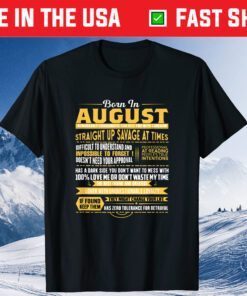 Born In August Leo Zodiac Virgo Birthday Classic T-Shirt