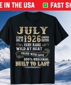 Born In July 1926 Vintage 95th Birthday 95 Years Old Classic T-Shirt