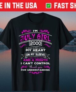 Born In July 2000 I'm July Girl 2000 Birthday Classic T-Shirt