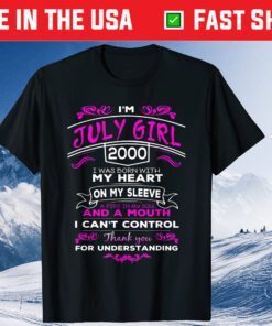 Born In July 2000 I'm July Girl 2000 Birthday Classic T-Shirt