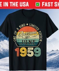 Born In June 1959 62 Years Vintage 62nd Birthday Unisex T-Shirt