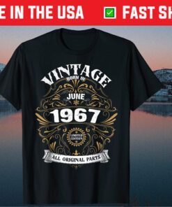 Born In June 1967 Original Parts Vintage Birthday Classic T-Shirt