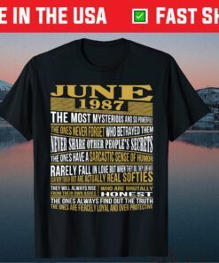 Born In June 1987 34 Years Old Birthday Classic T-Shirt