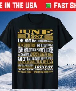 Born In June 1987 34 Years Old Birthday Classic T-Shirt