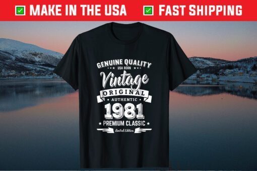 Born in 1981 Vintage Birthday Made in 1981 Gift T-Shirt