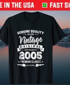 Born in 2005 Vintage Birthday Made in 2005 Classic T-Shirt