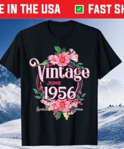 Born in June 1956 Flowers Birthday Classic T-Shirt