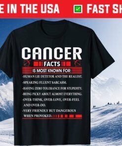 Cancer Zodiac Birthday Cancer Facts Classic T-Shirt