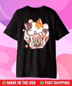 Cat Boba Tea Bubble Tea Anime Kawaii Neko Classic T-Shirt