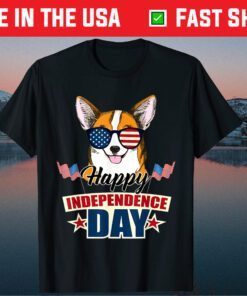 Corgi American Sunglasses Happy Independence Day Classic T-Shirt