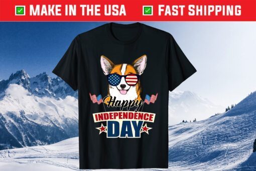 Corgi American Sunglasses Happy Independence Day Classic T-Shirt