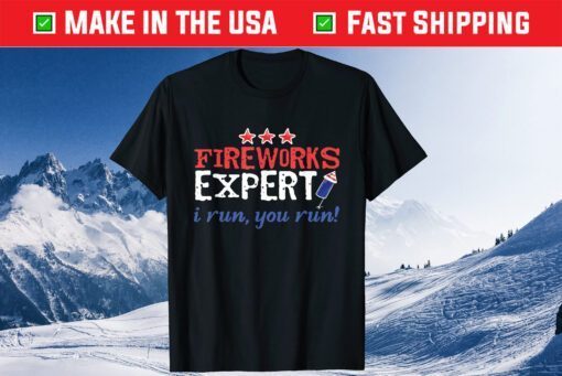 FIREWORKS EXPERT Director USA Flag Patriotism 4th of July Classic T-Shirt