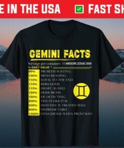 Gemini Facts Zodiac Sign Birthday Classic T-Shirt