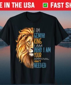 Gemini King Zodiac Astrology Birthday Lion Slogan Saying Classic T-Shirt