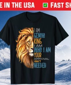 Gemini King Zodiac Astrology Birthday Lion Slogan Saying Classic T-Shirt