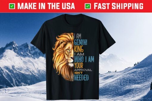 Gemini King Zodiac Astrology Birthday Lion Slogan Saying Classic T-Shirt