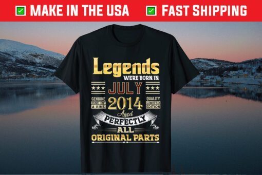 July 2014 7 Year Old 7 Birthday Legends Were Born July Classic T-Shirt