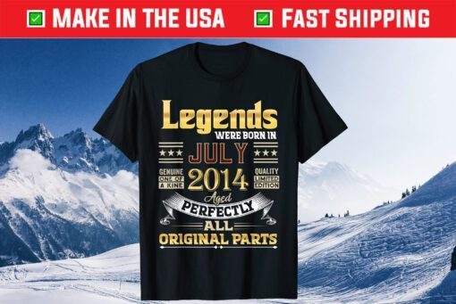 July 2014 7 Year Old 7 Birthday Legends Were Born July Classic T-Shirt