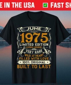 June 1975 Vintage 46 Years 46th Birthday T-Shirt