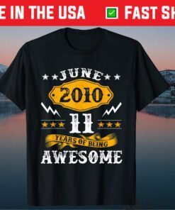 June 2010 11 Years Of Being Awesome T-Shirt