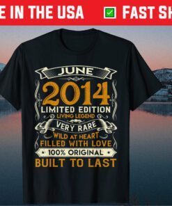 June 2014 Vintage 7 Years Old 7th Birthday Classic T-Shirt