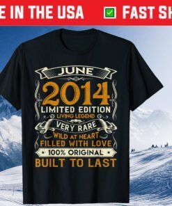 June 2014 Vintage 7 Years Old 7th Birthday Classic T-Shirt