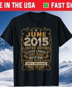 June 2015 6th Birthday 6 Years Old Classic T-Shirt