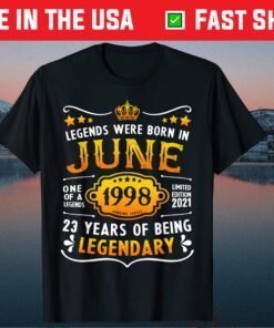 June 23th Birthday June 1998 23 Years Old Classic T-Shirt