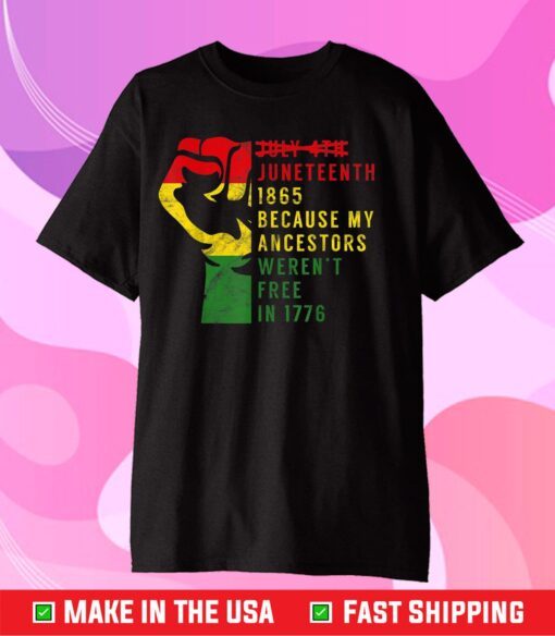 Juneteenth 1865 Emancipation Day Freedom Black Pride Classic T-Shirts