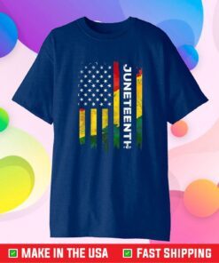 Juneteenth Freedom Day American Flag Black Pride Us 2021 T-Shirt