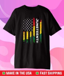 Juneteenth Freedom Day American Flag Black Pride Us 2021 T-Shirt