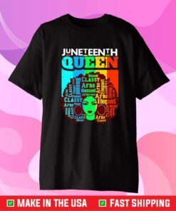 Juneteenth Queen Afro Melanin Black Girl Magic Classic Tshirt