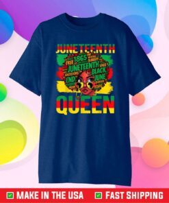 Juneteenth Queen Celebrating 1865 Afro Black History Us 2021 T-Shirt