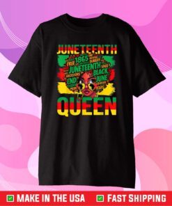 Juneteenth Queen Celebrating 1865 Afro Black History Us 2021 T-Shirt